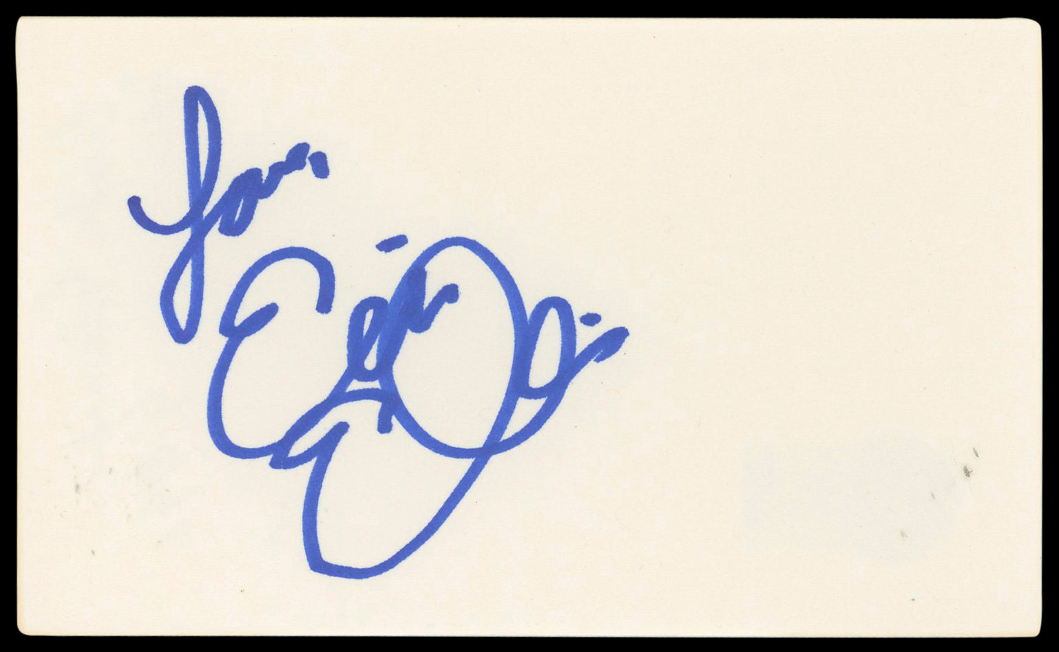 Erika Eleniak Under Siege Authentic Signed 3x5 Index Card BAS #BN89156