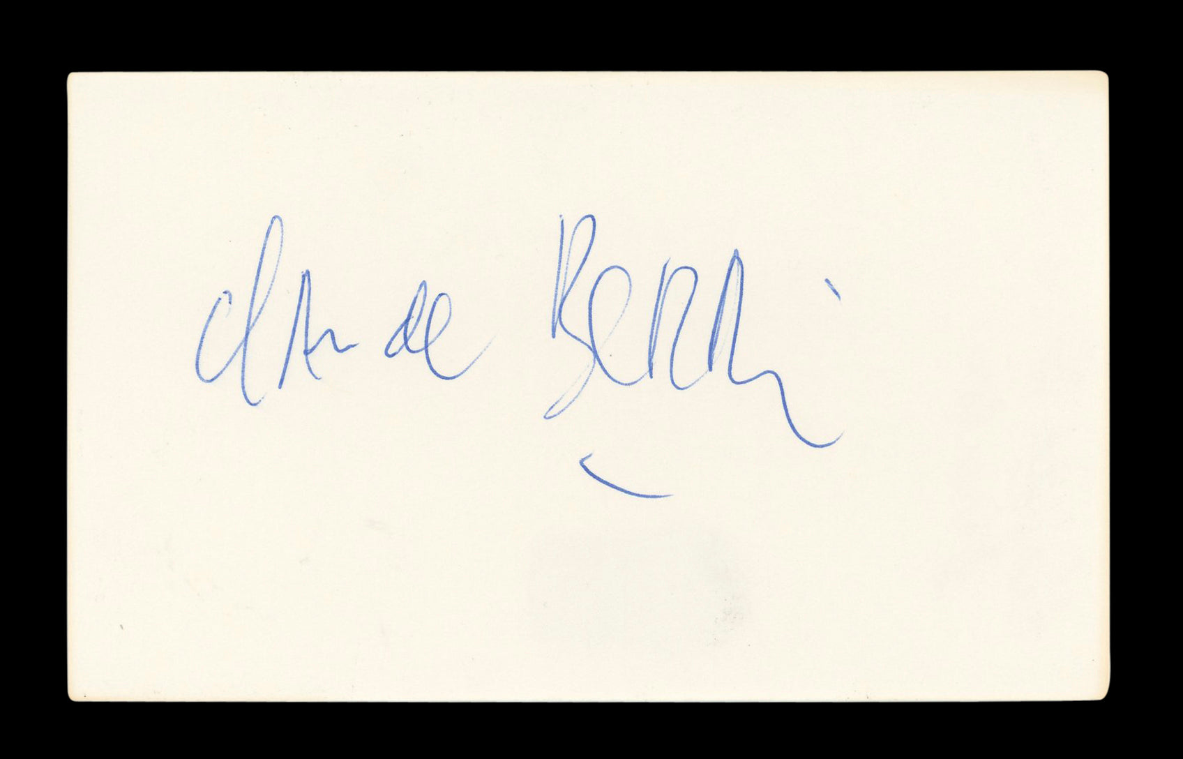 Claude Berri Jean de Florette Signed 3x5 Index Card Autographed BAS #AD70321