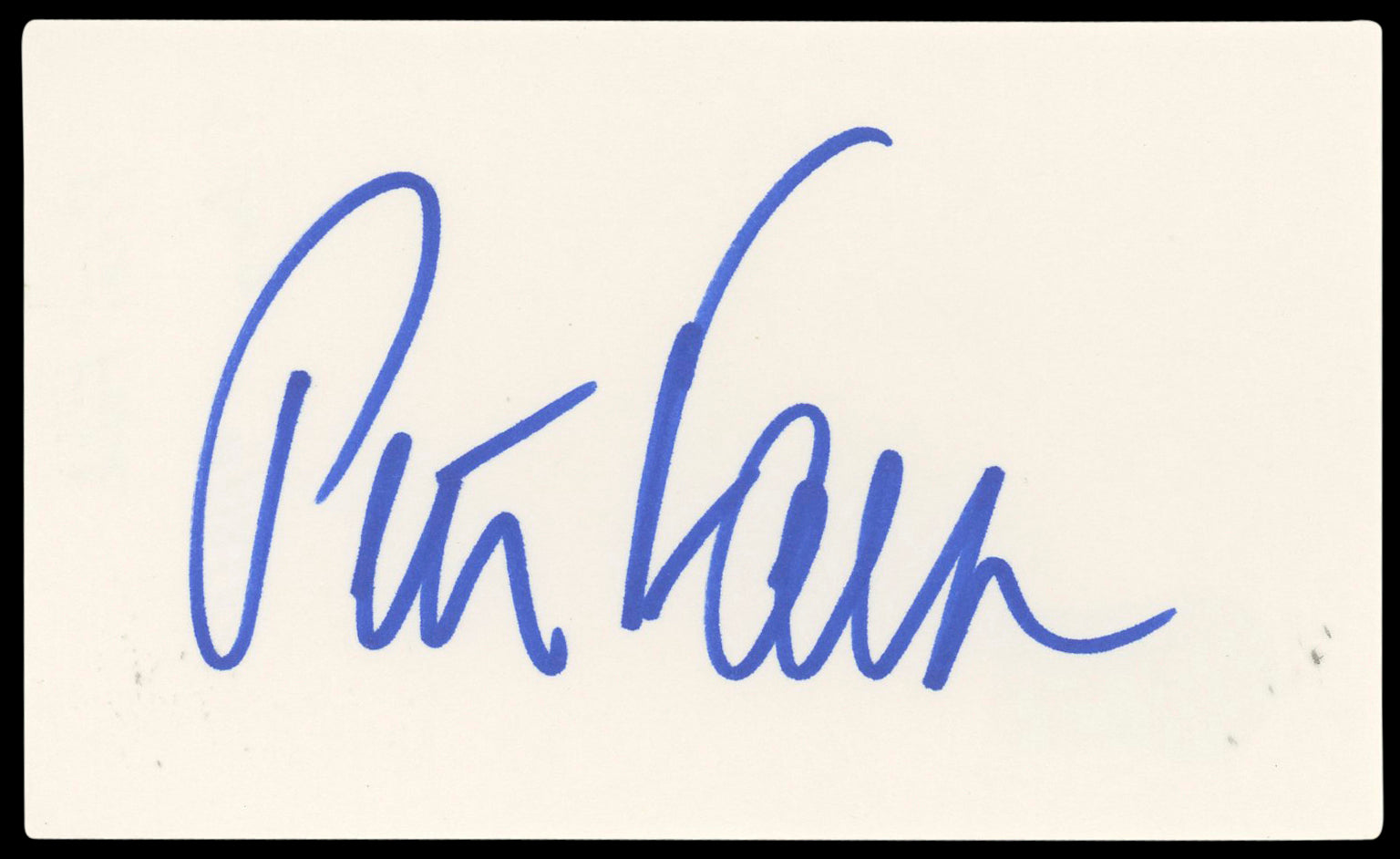 Peter Falk Columbo Authentic Signed 3x5 Index Card Autographed BAS #BN89157