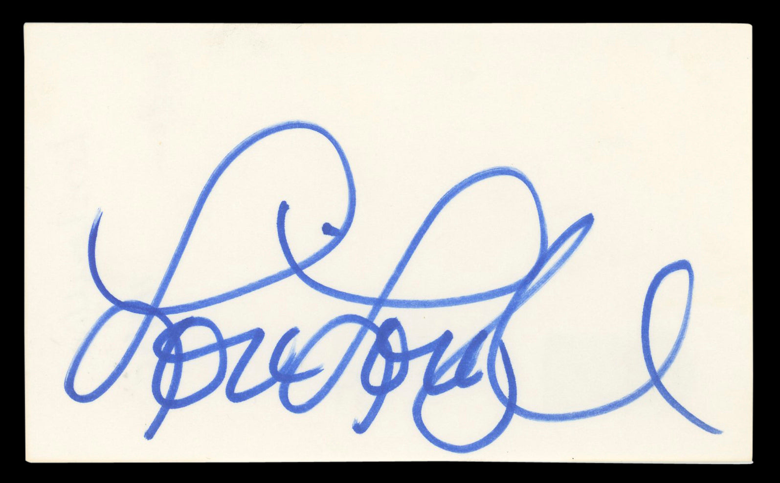 Lori Loughlin Full House Authentic Signed 3x5 Index Card BAS #BL98565