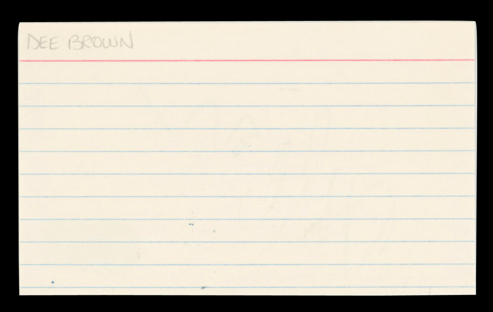 Jazz Dee Brown Authentic Signed 3x5 Index Card Autographed BAS #BT03578