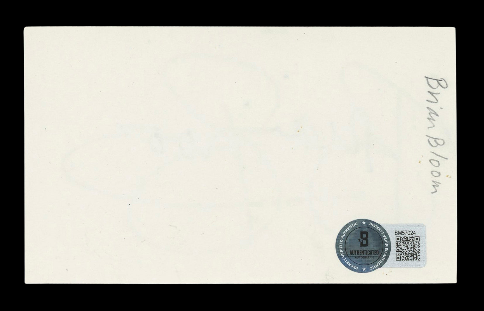 Brian Bloom The A-Team Authentic Signed 3x5 Index Card Autographed BAS #BM57024