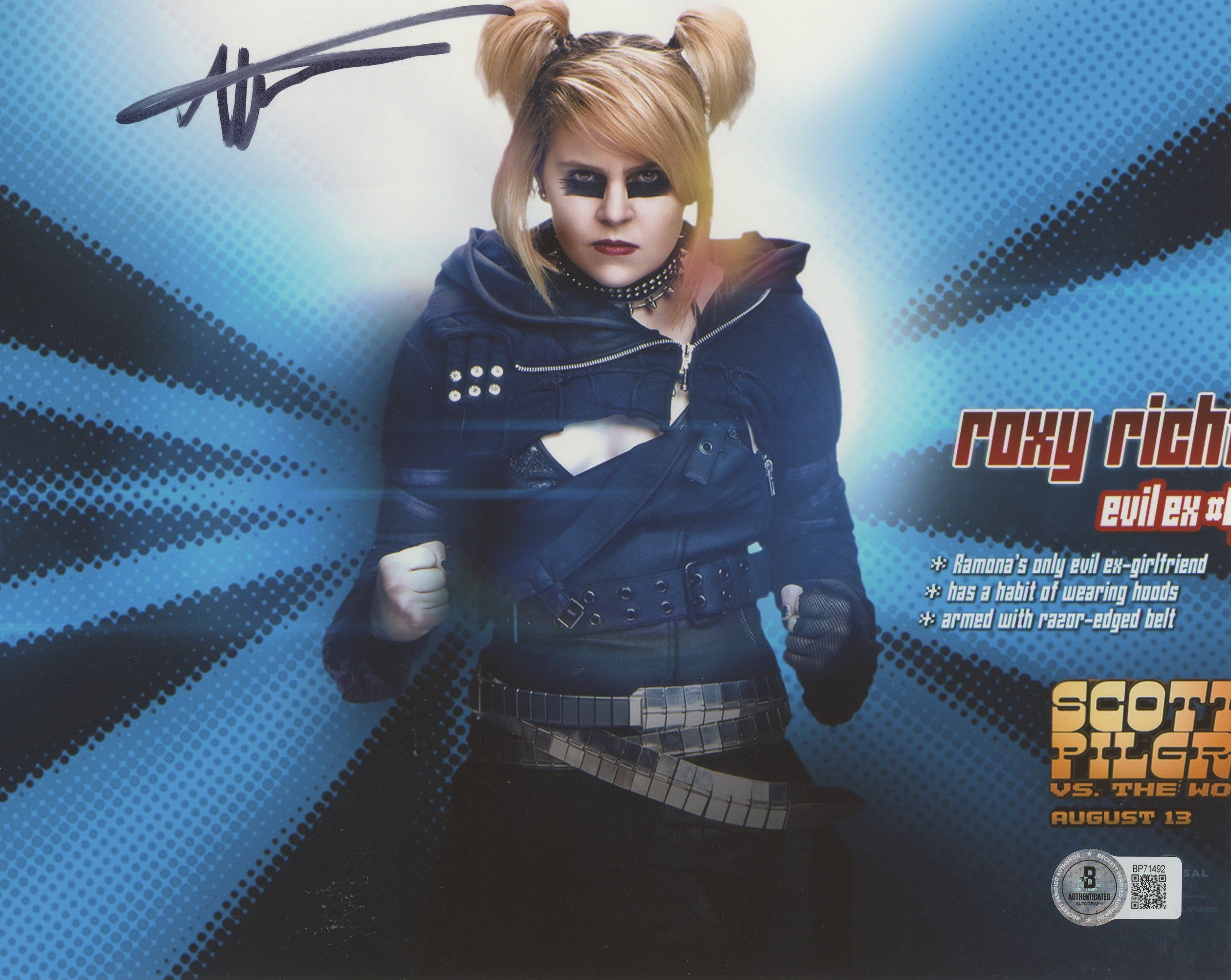 Mae Whitman Scott Pilgrim vs. the World Authentic Signed 8x10 Photo BAS #BP71492