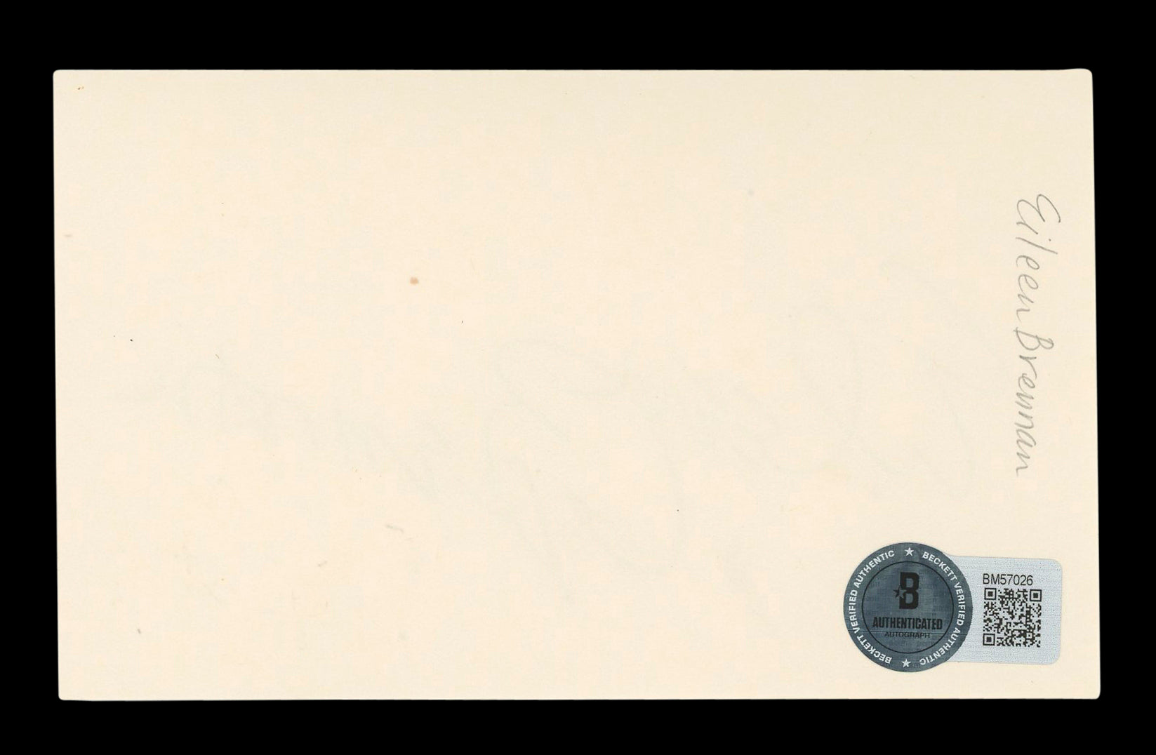 Eileen Brennan Private Benjamin Signed 3x5 Index Card Autographed BAS #BM57026