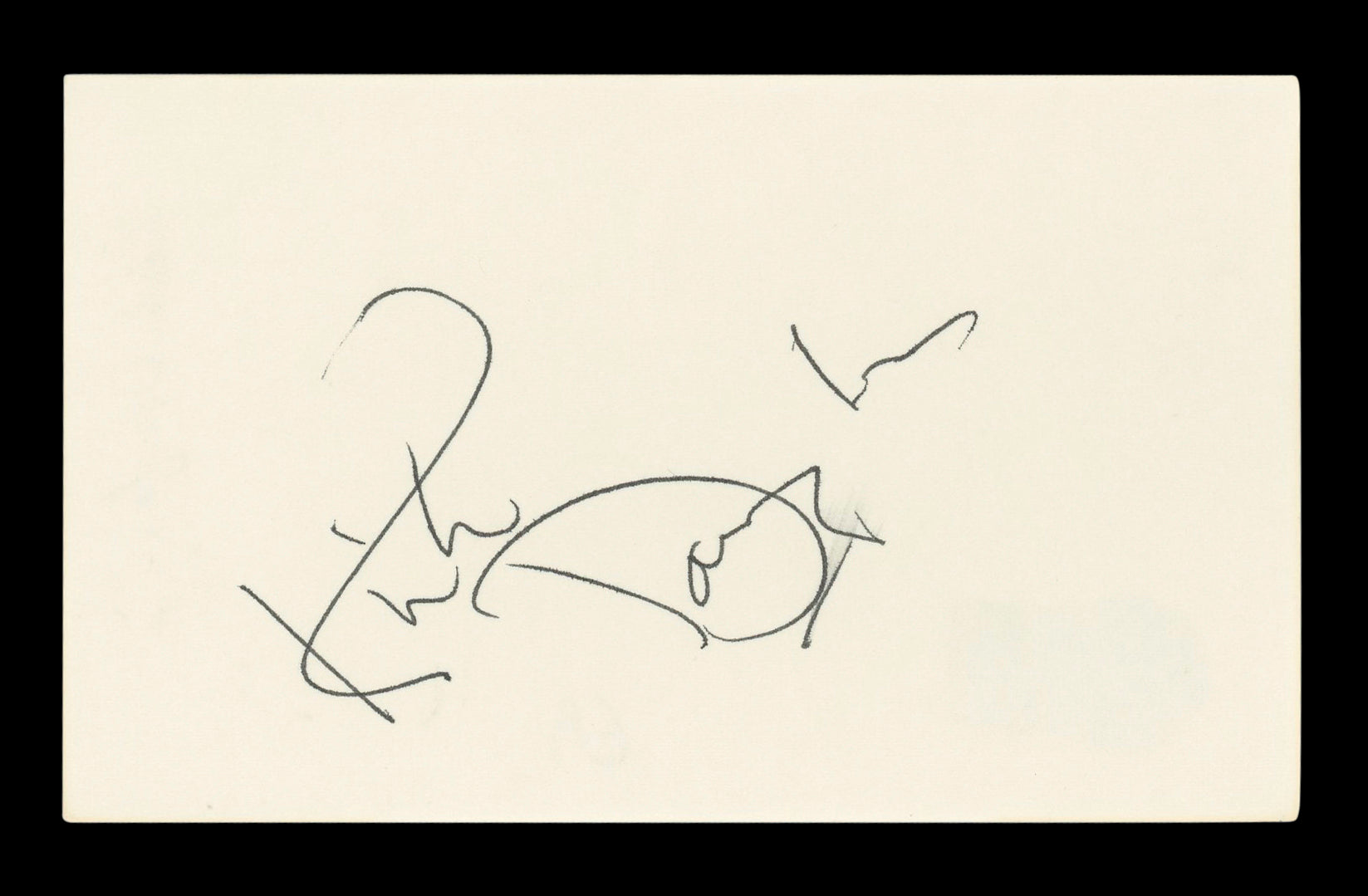 Kirk Douglas Spartacus Authentic Signed 3x5 Index Card Autographed BAS #BL96594