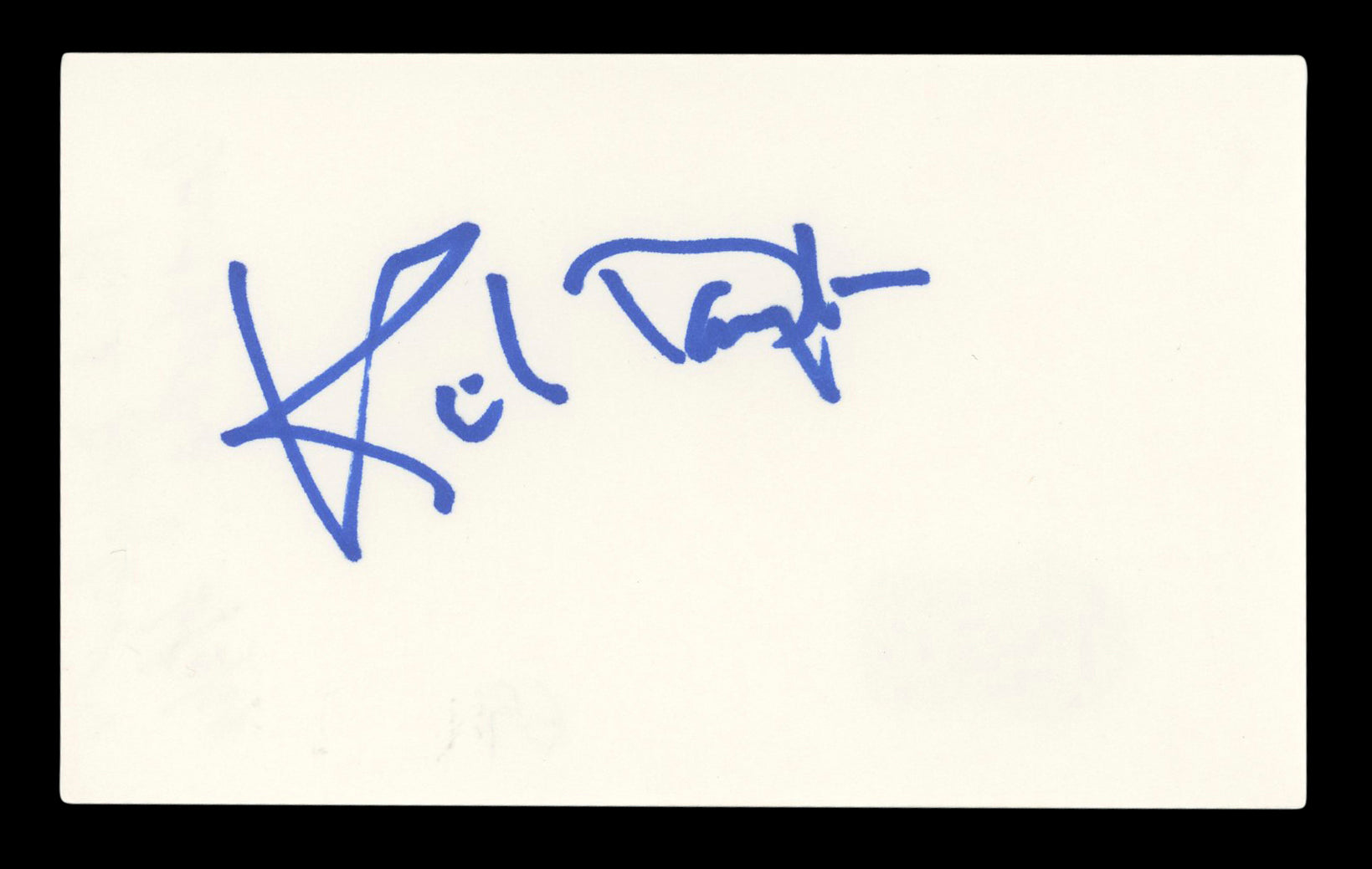 Kirk Douglas Spartacus Authentic Signed 3x5 Index Card Autographed BAS #BL96596