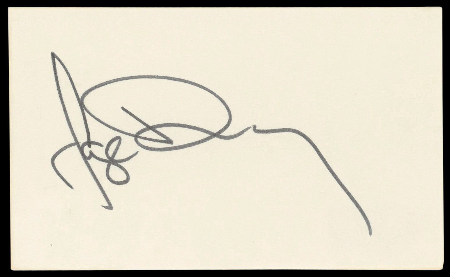 Faye Dunaway Bonnie & Clyde Authentic Signed 3x5 Index Card BAS #BM56994