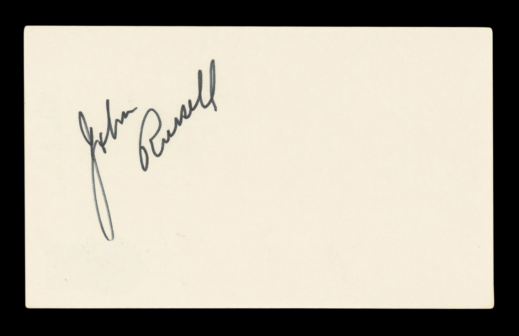 John Russell The Outlaw Josey Wales Signed 3x5 Index Card BAS #BM57031