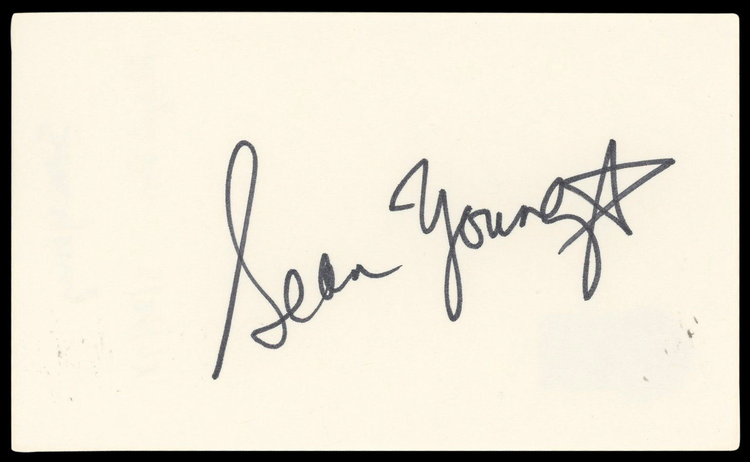 Sean Young Blade Runner Authentic Signed 3x5 Index Card Autographed BAS #BN89165