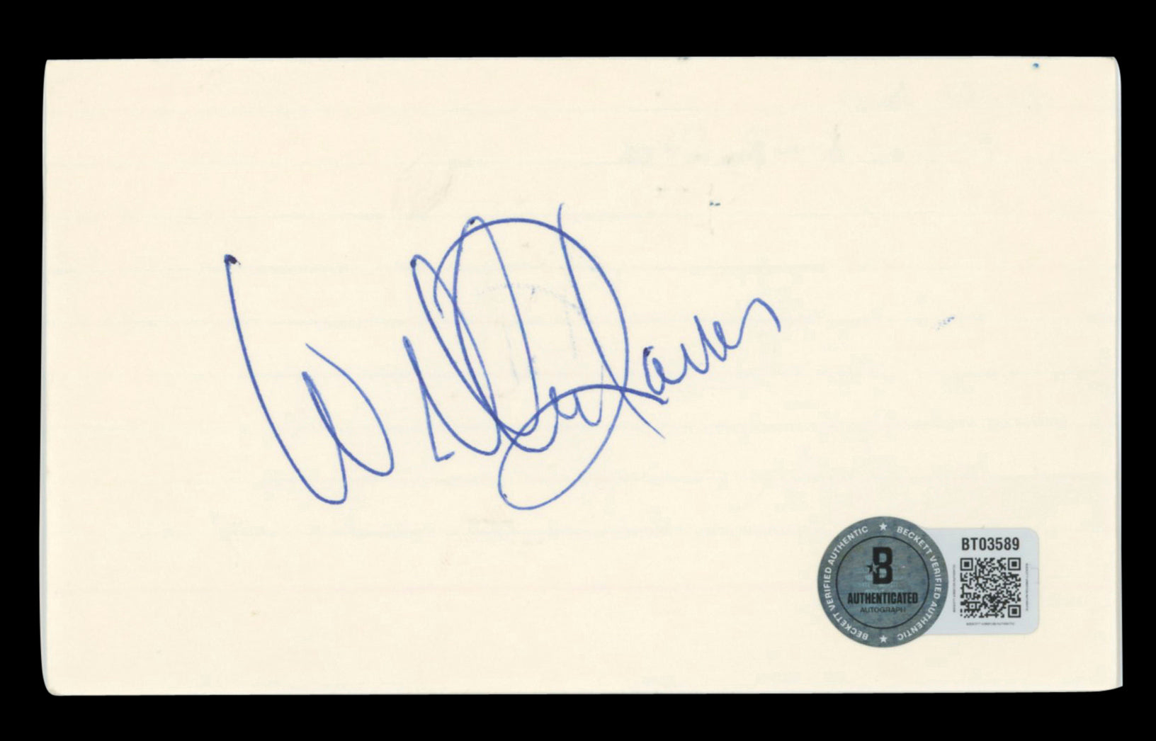 Packers Willie Davis Authentic Signed 3x5 Index Card Autographed BAS #BT03589