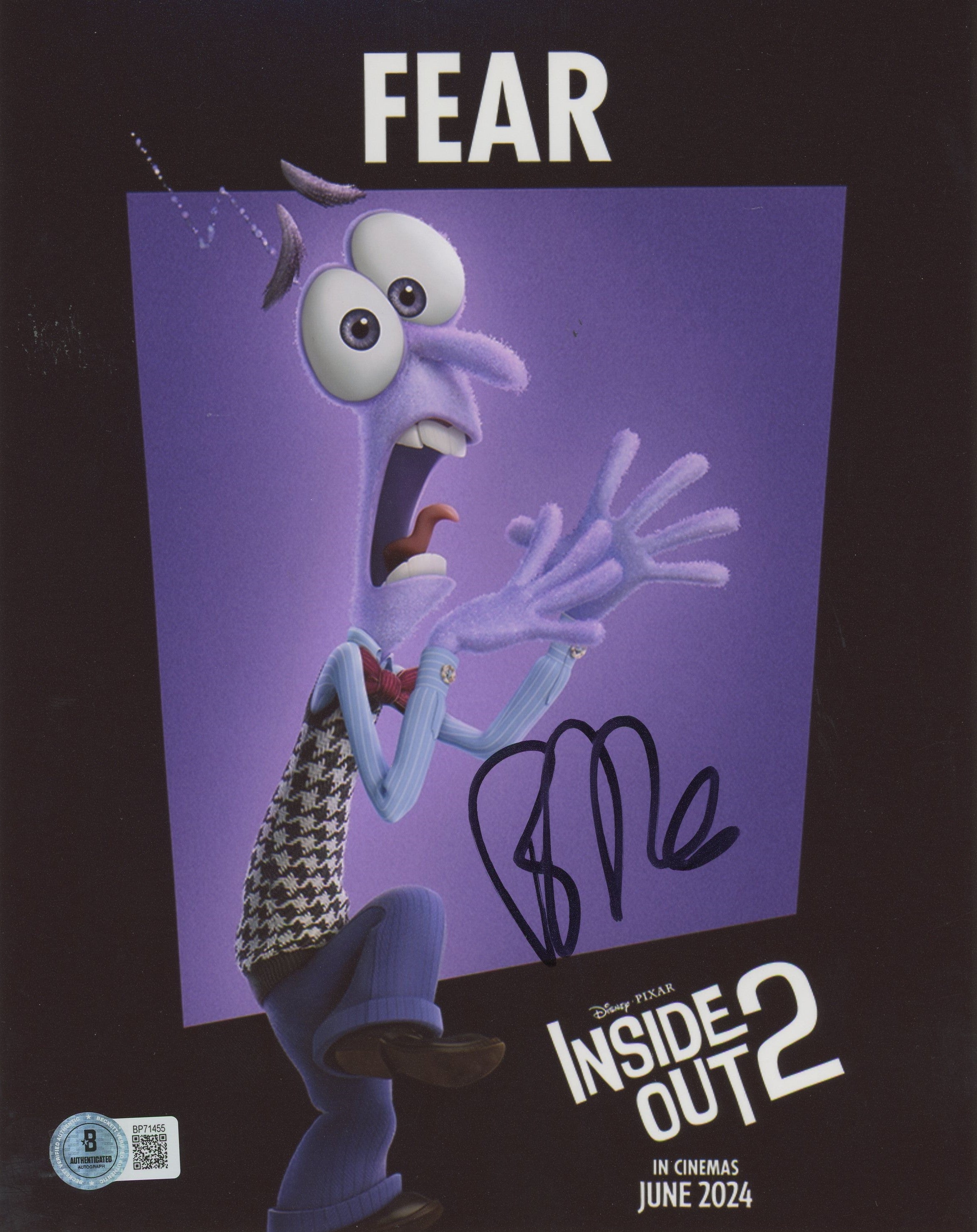 Bill Hader Inside Out 2 Authentic Signed 8x10 Photo Autographed BAS #BP71455