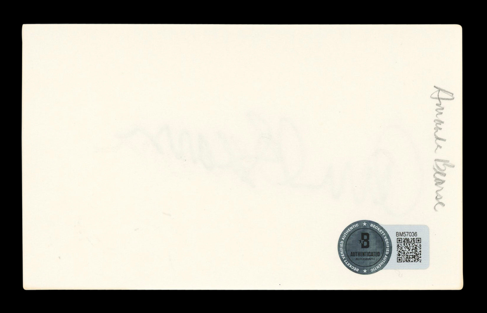 Amanda Bearse Married... with Children Signed 3x5 Index Card BAS #BM57036