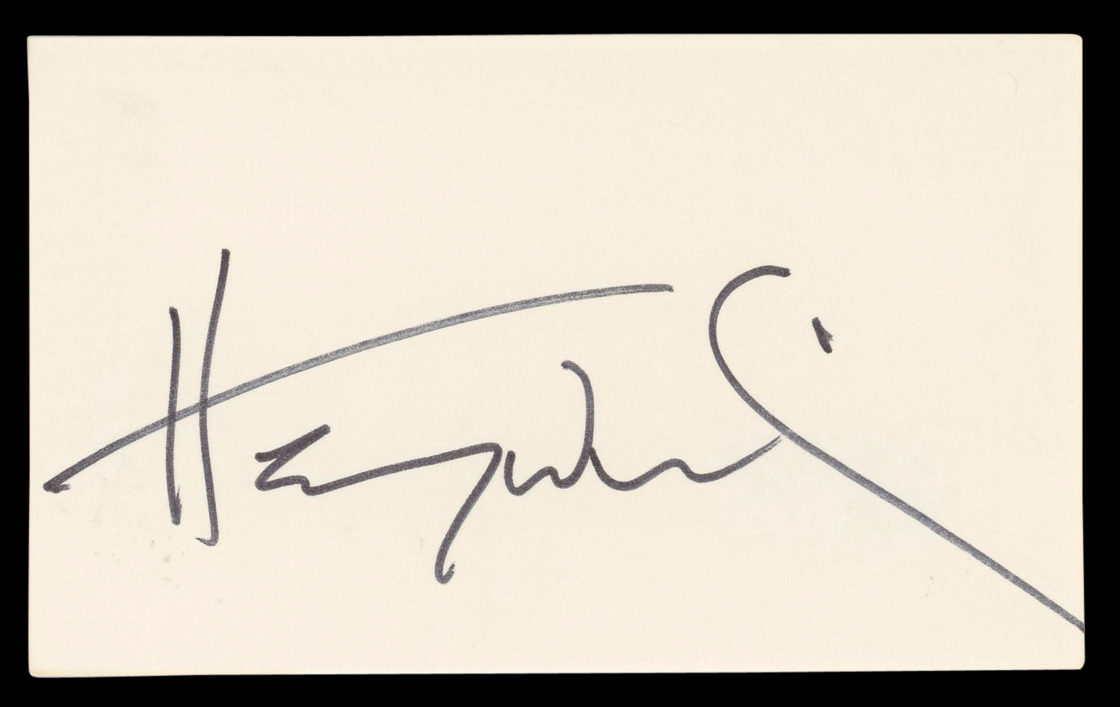 Henry Winkler Happy Days Authentic Signed 3x5 Index Card BAS #BL98552