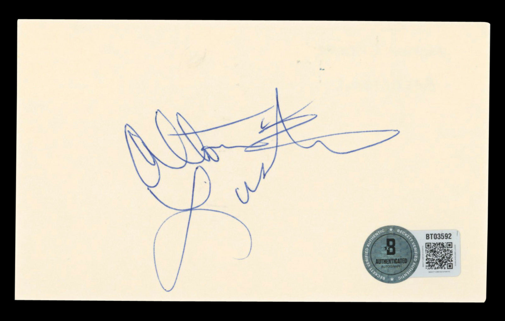 Bucks Alton Lister Authentic Signed 3x5 Index Card Autographed BAS #BT03592