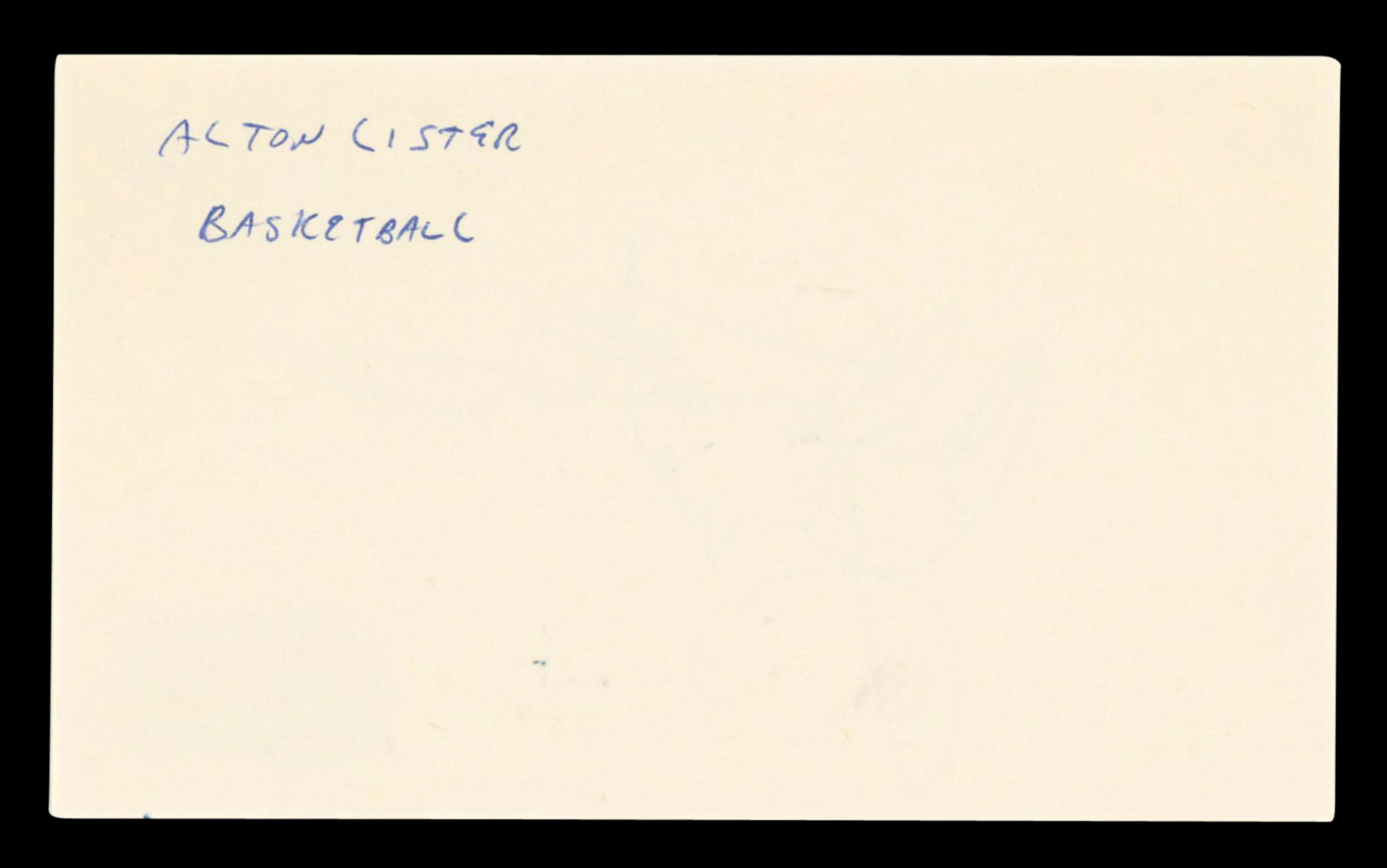 Bucks Alton Lister Authentic Signed 3x5 Index Card Autographed BAS #BT03592