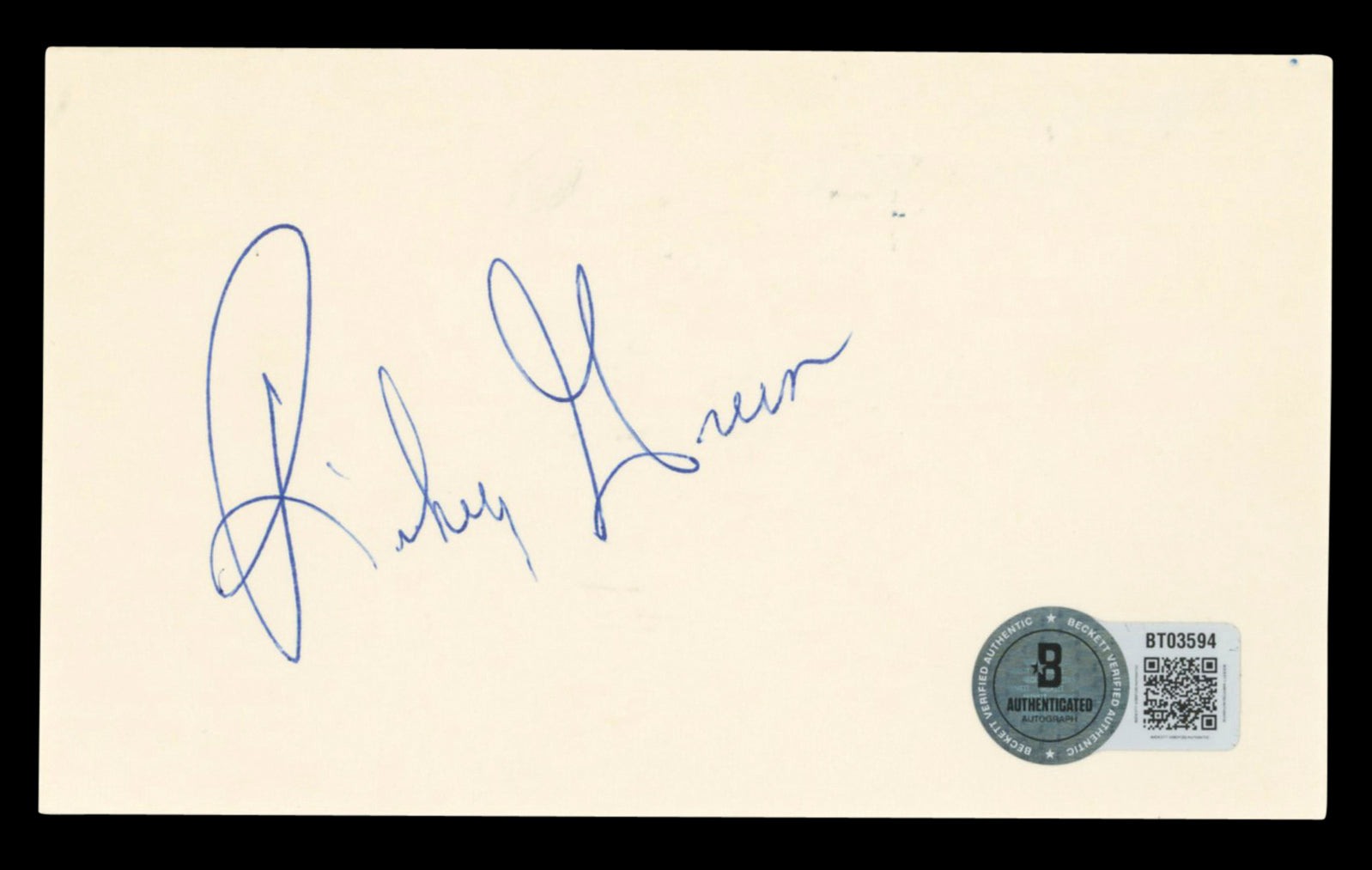 Jazz Rickey Green Authentic Signed 3x5 Index Card Autographed BAS #BT03594