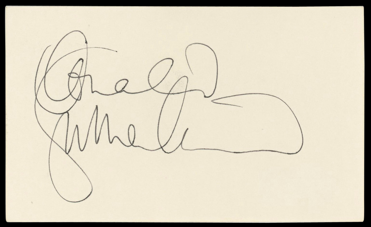 Donald Sutherland The Hunger Games Authentic Signed 3x5 Index Card BAS #BM58634