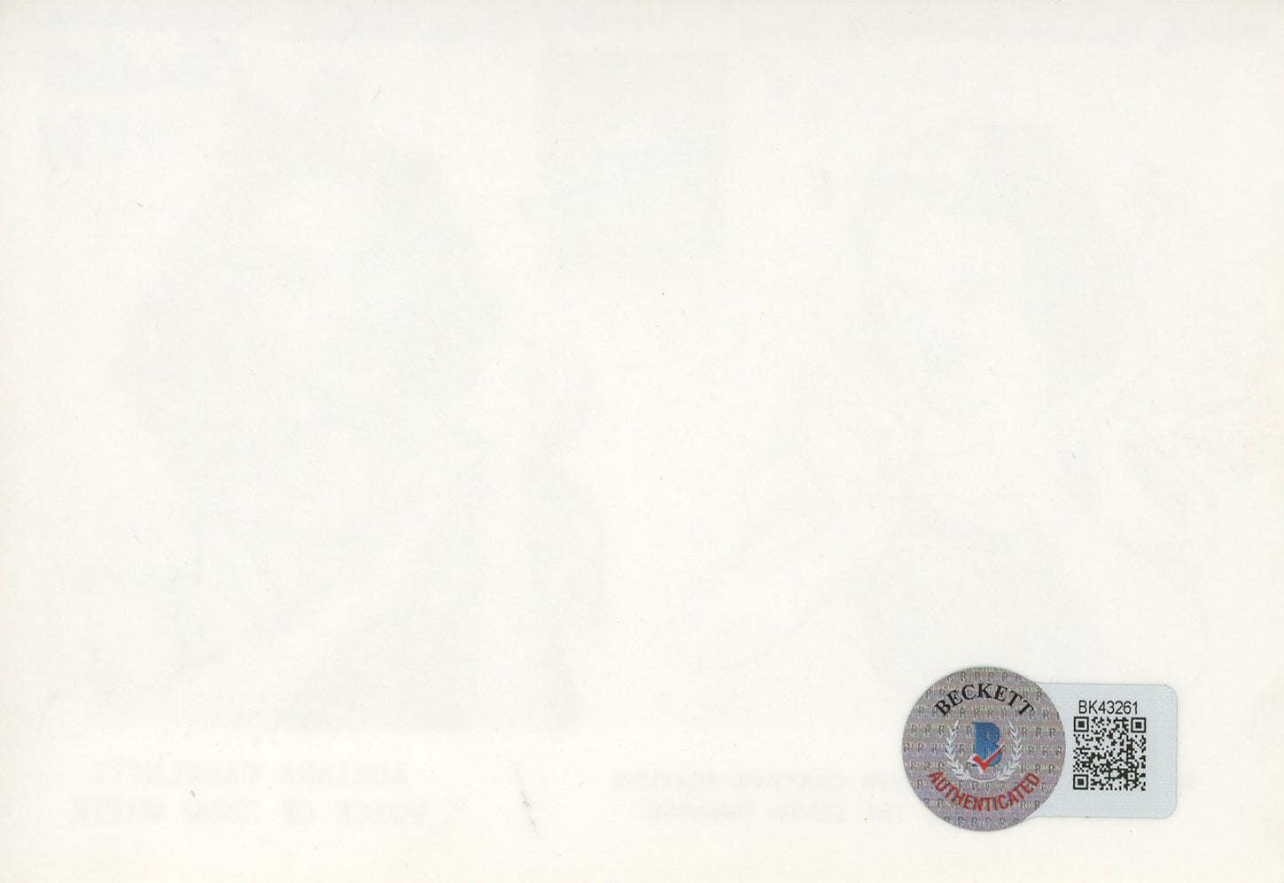 Adriana Caselotti Snow White "2x Insc" Authentic Signed 5x3 Photo BAS #BK43261