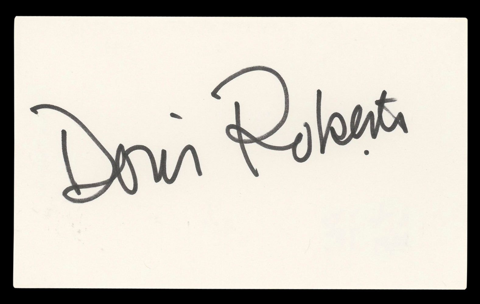 Doris Roberts Everybody Loves Raymond Signed 3x5 Index Card BAS #BL98549