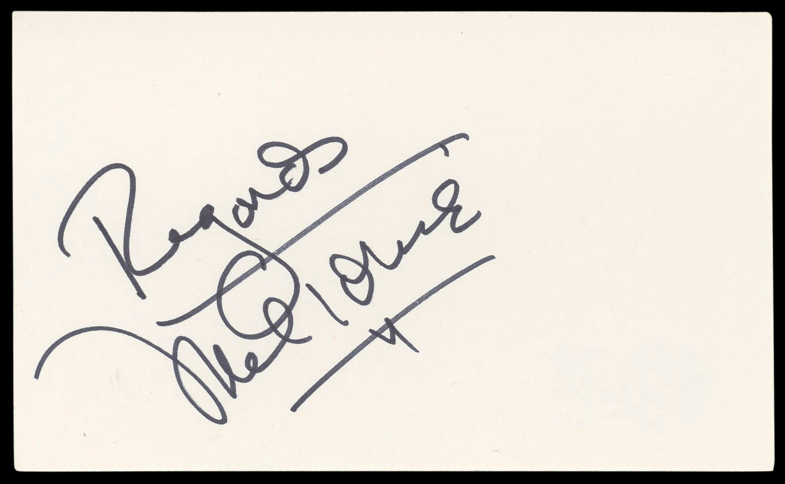Mel Torme Singer Regards Signed 3x5 Index Card Autographed BAS #BM58635