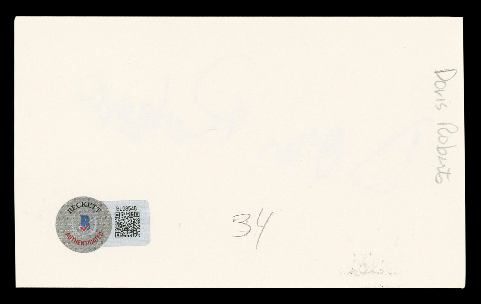 Doris Roberts Everybody Loves Raymond Signed 3x5 Index Card BAS #BL98548
