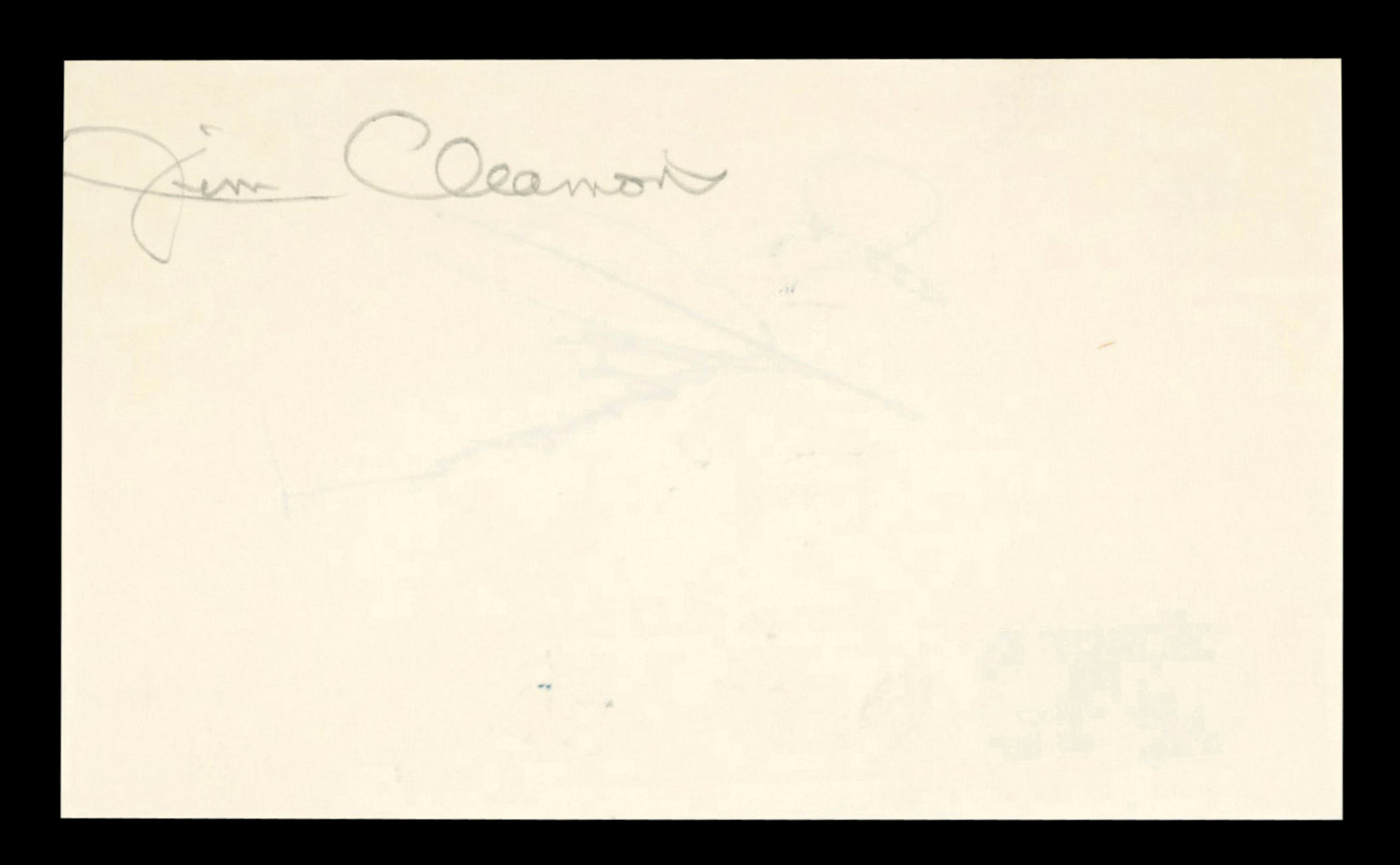 Cavaliers Jim Cleamons Authentic Signed 3x5 Index Card Autographed BAS #BT03596