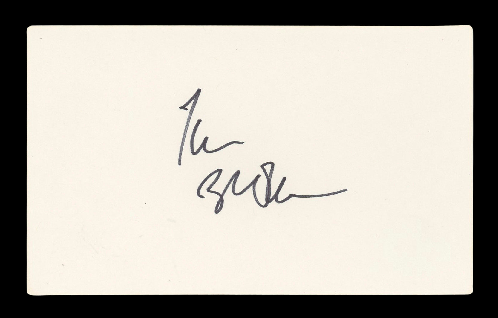 Tom Brokaw Television Journalist Signed 3x5 Index Card Autographed BAS #BM57046