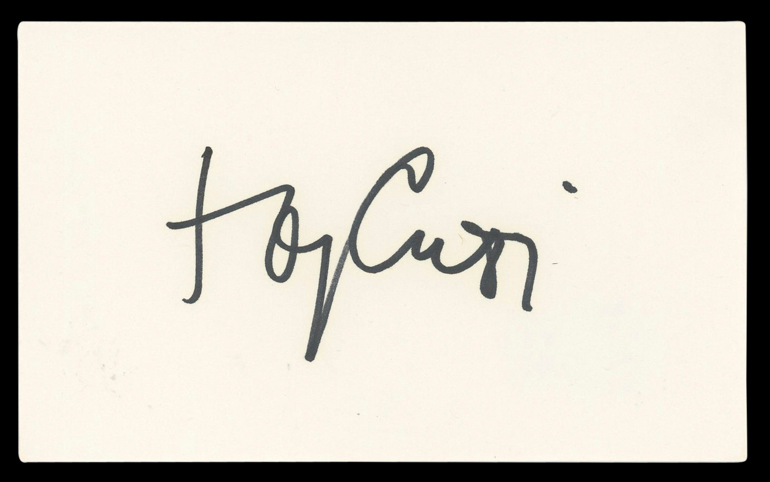 Tony Curtis Some Like It Hot Authentic Signed 3x5 Index Card BAS #BL98543