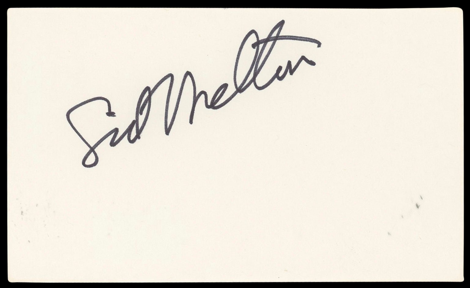 Sid Melton The Golden Girls Authentic Signed 3x5 Index Card BAS #BN89396