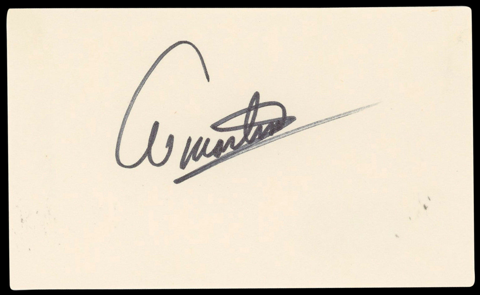 Al Martino Singer Authentic Signed 3x5 Index Card Autographed BAS #BN89397