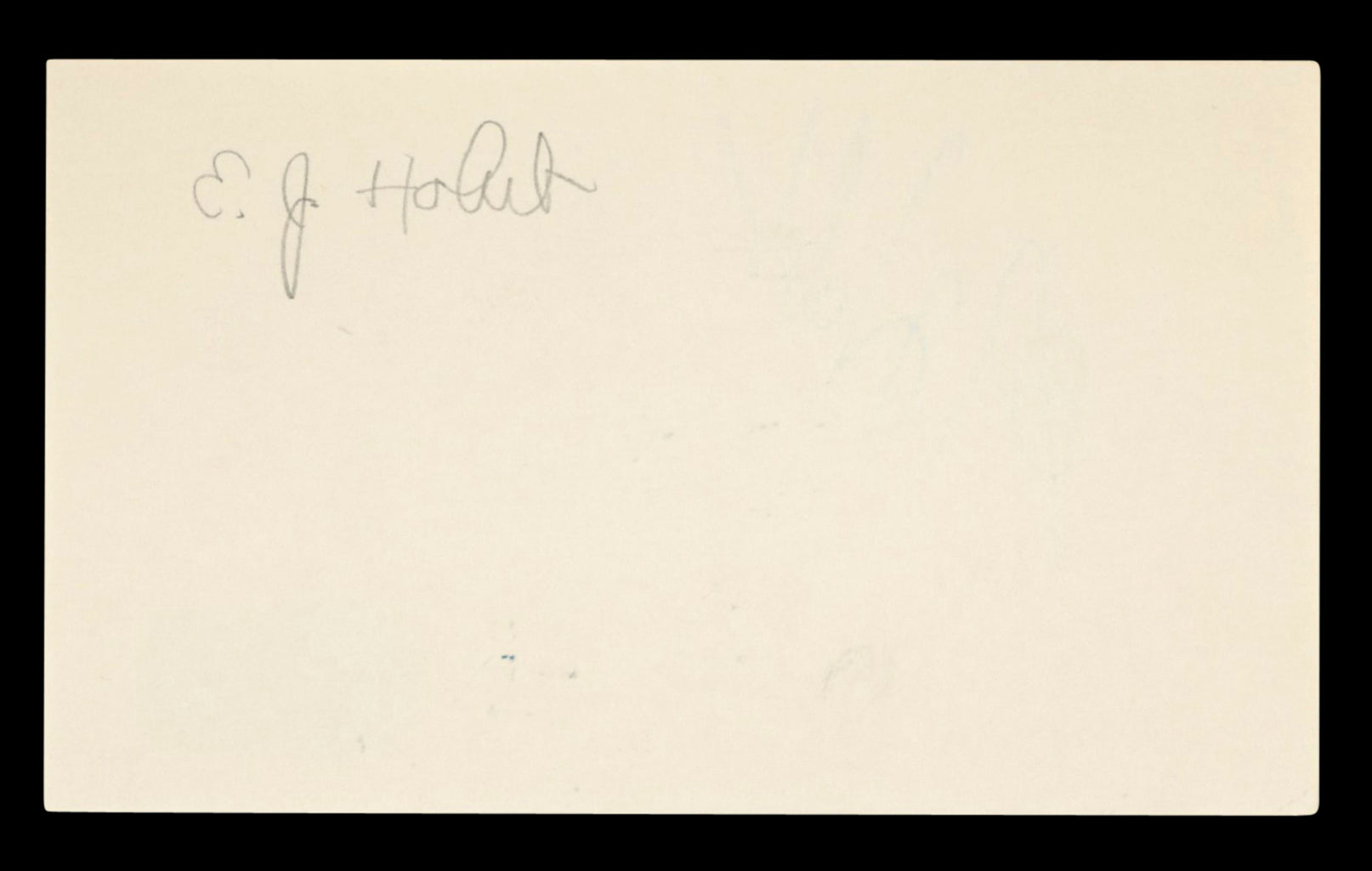 Chiefs E.J. Holub Authentic Signed 3x5 Index Card Autographed BAS #BT03603