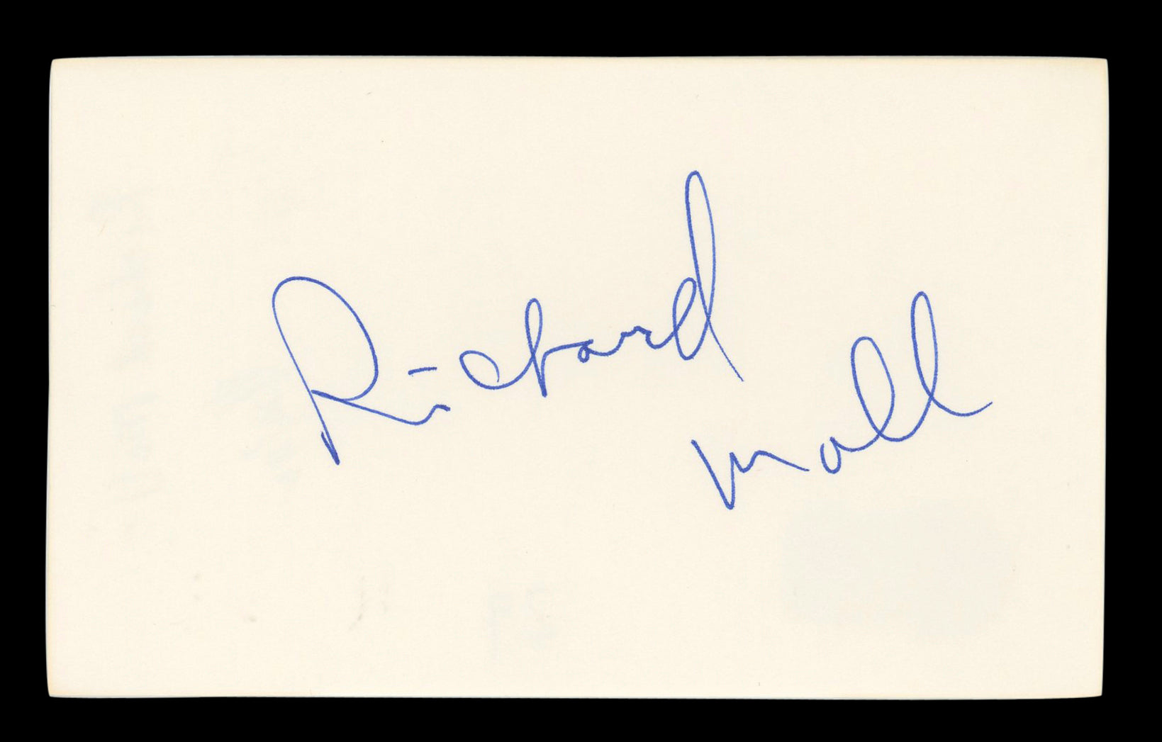 Richard Moll Night Court Authentic Signed 3x5 Index Card BAS #BL96555