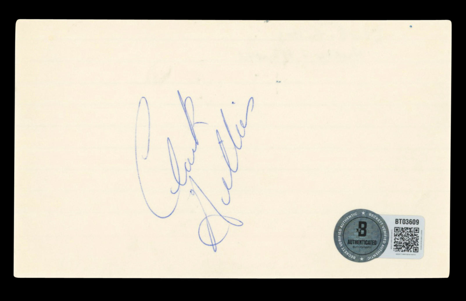 Islanders Clark Gillies Authentic Signed 3x5 Index Card Autographed BAS #BT03609