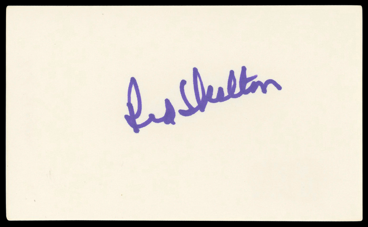 Red Skelton The Red Skelton Show Authentic Signed 3x5 Index Card BAS #BM58654