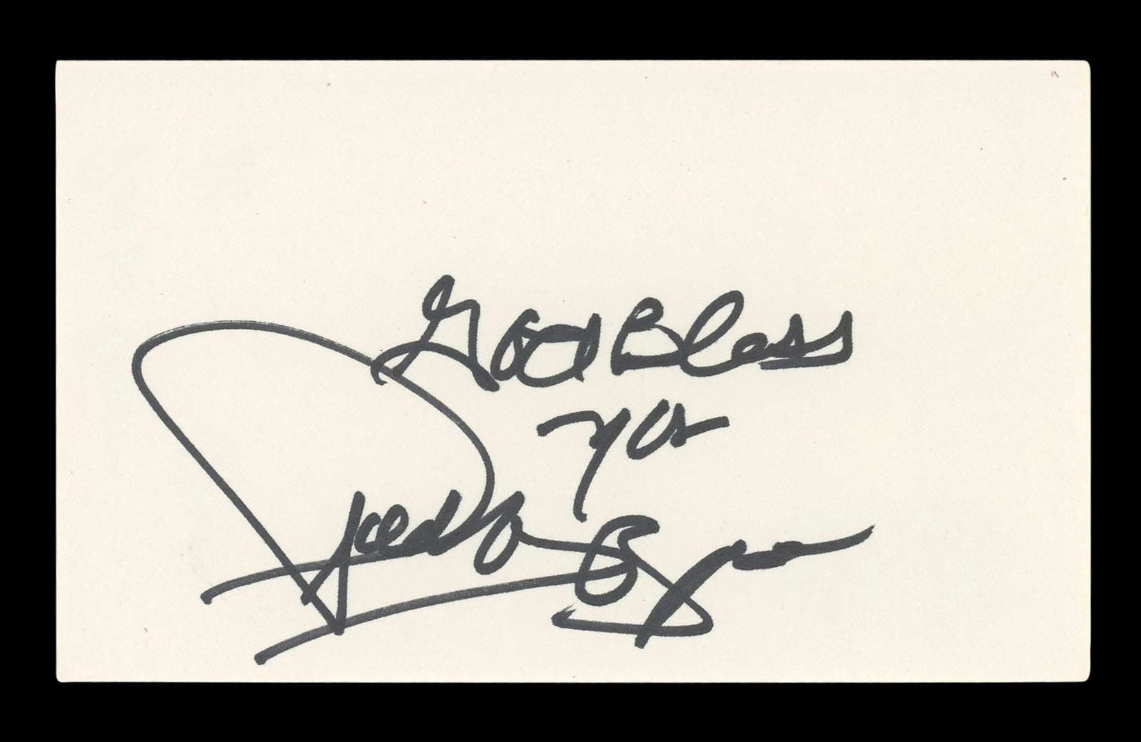 Peabo Bryson Singer Authentic Signed 3x5 Index Card Autographed BAS #AD70130