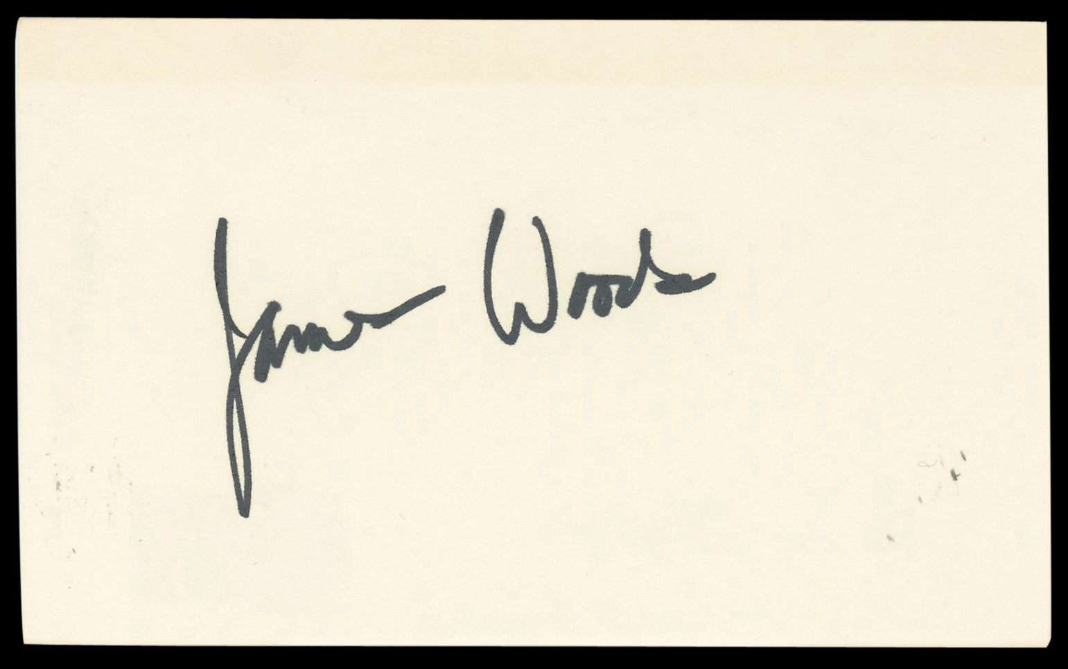 James Woods John  Carpenters' Vampires Signed 3x5 Index Card BAS #BN89410
