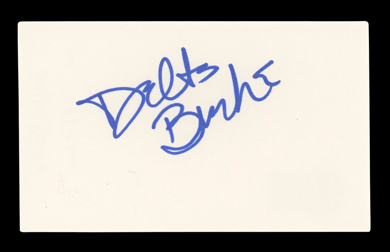Delta Burke Designing Women Signed 3x5 Index Card Autographed BAS #AD70131