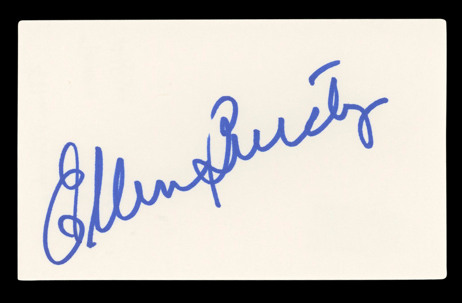 Ellen Burstyn The Exorcist Signed 3x5 Index Card Autographed BAS #AD70132
