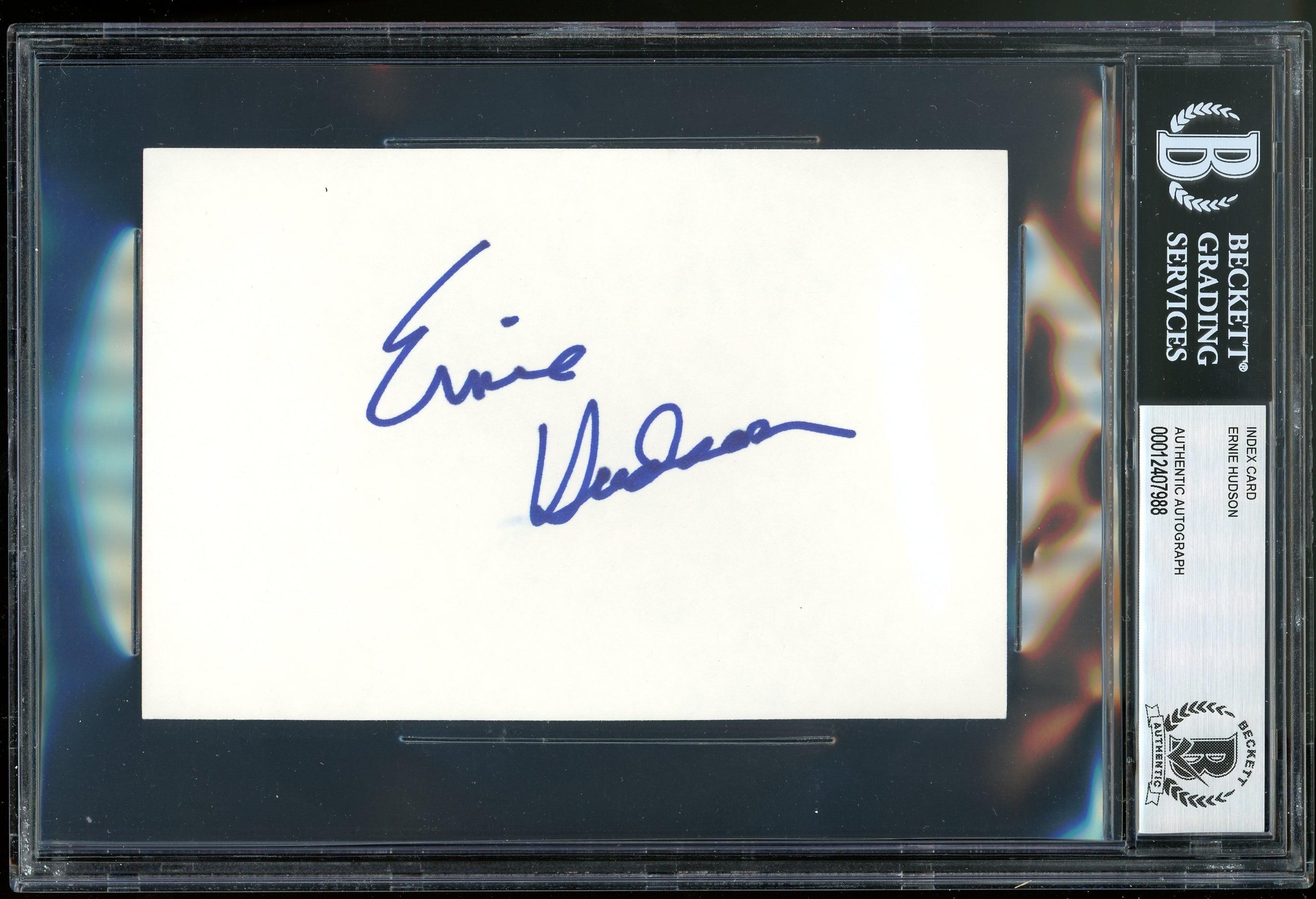 Ernie Hudson Ghostbusters Authentic Signed 4x6 Index Card Autographed BAS Slab