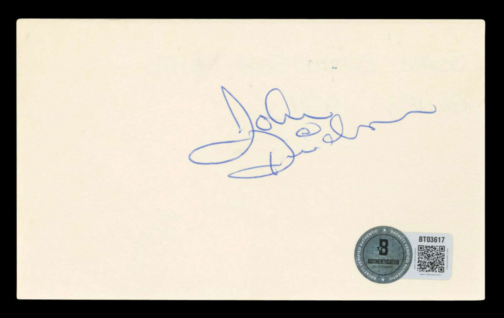Blues John Davidson Authentic Signed 3x5 Index Card Autographed BAS #BT03617