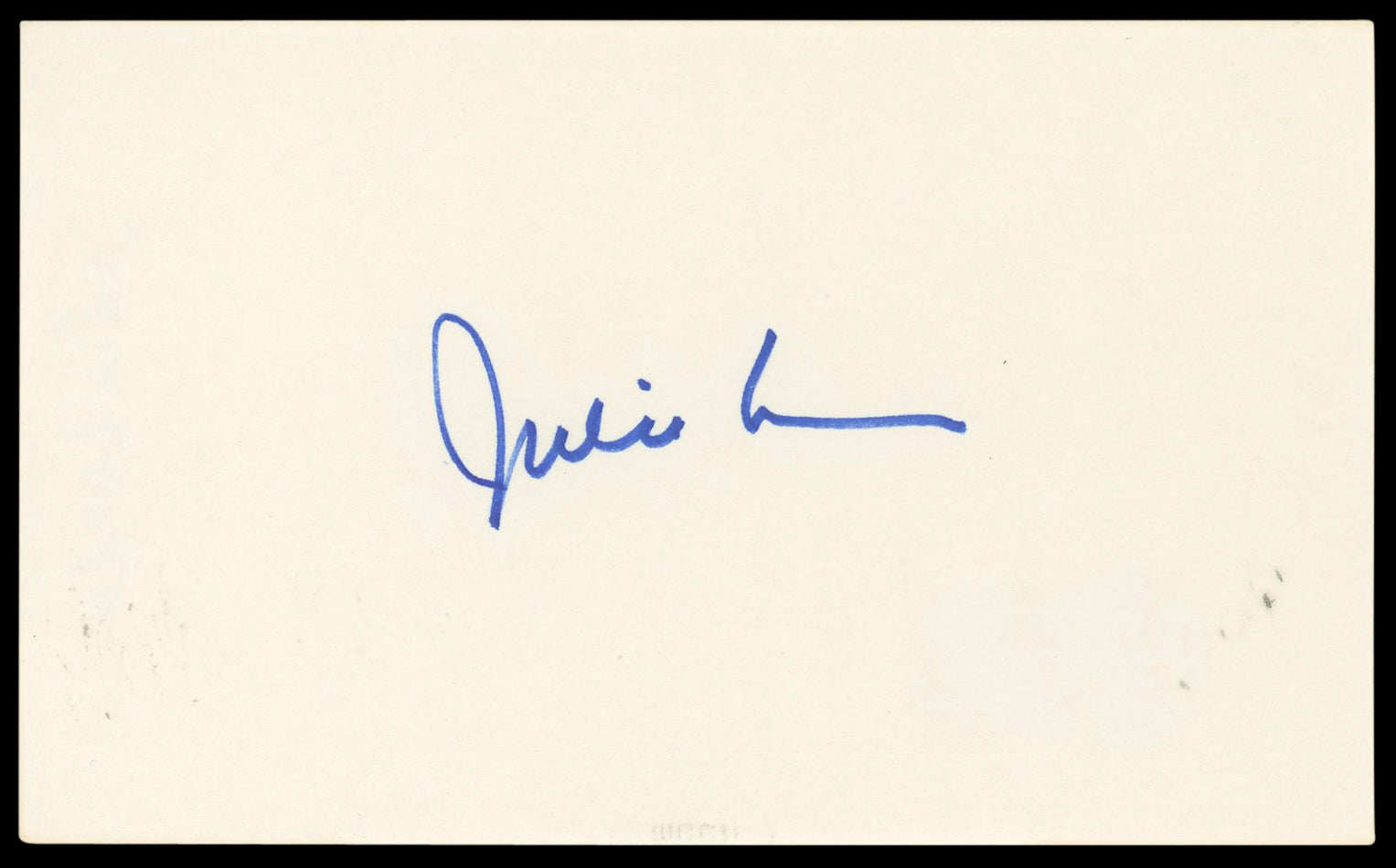 Julie London Emergency! Authentic Signed 3x5 Index Card Autographed BAS #BN89413