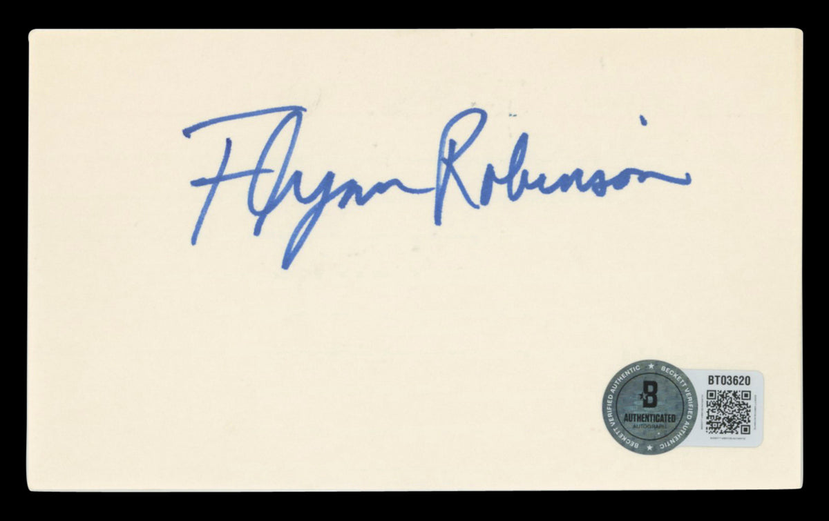 Lakers Flynn Robinson Authentic Signed 3x5 Index Card Autographed BAS #BT03620