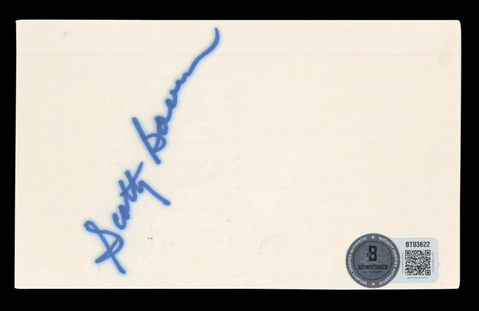 Red Wings Scotty Bowman Authentic Signed 3x5 Index Card Autographed BAS #BT03622