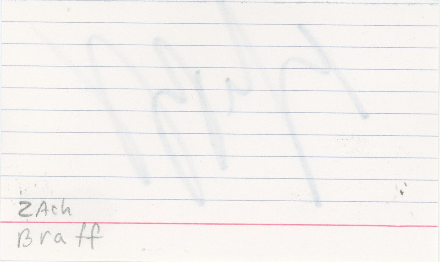 Zach Braff Scrubs Authentic Signed 3x5 Index Card Autographed BAS #BQ45369