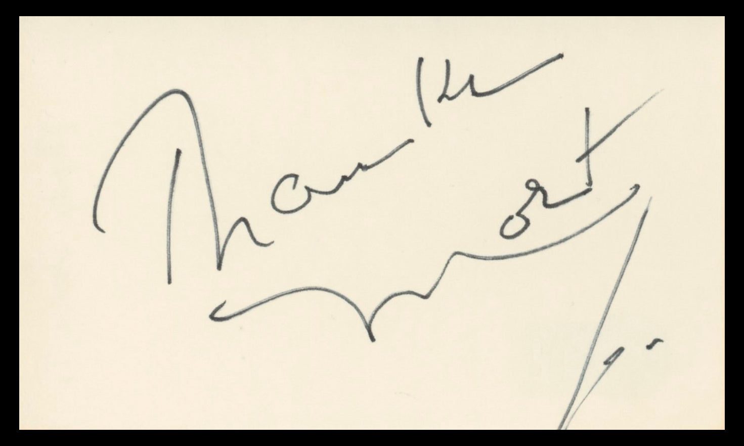 Morton Downey Jr. Predator 2 Authentic Signed 3x5 Index Card BAS #BV02198