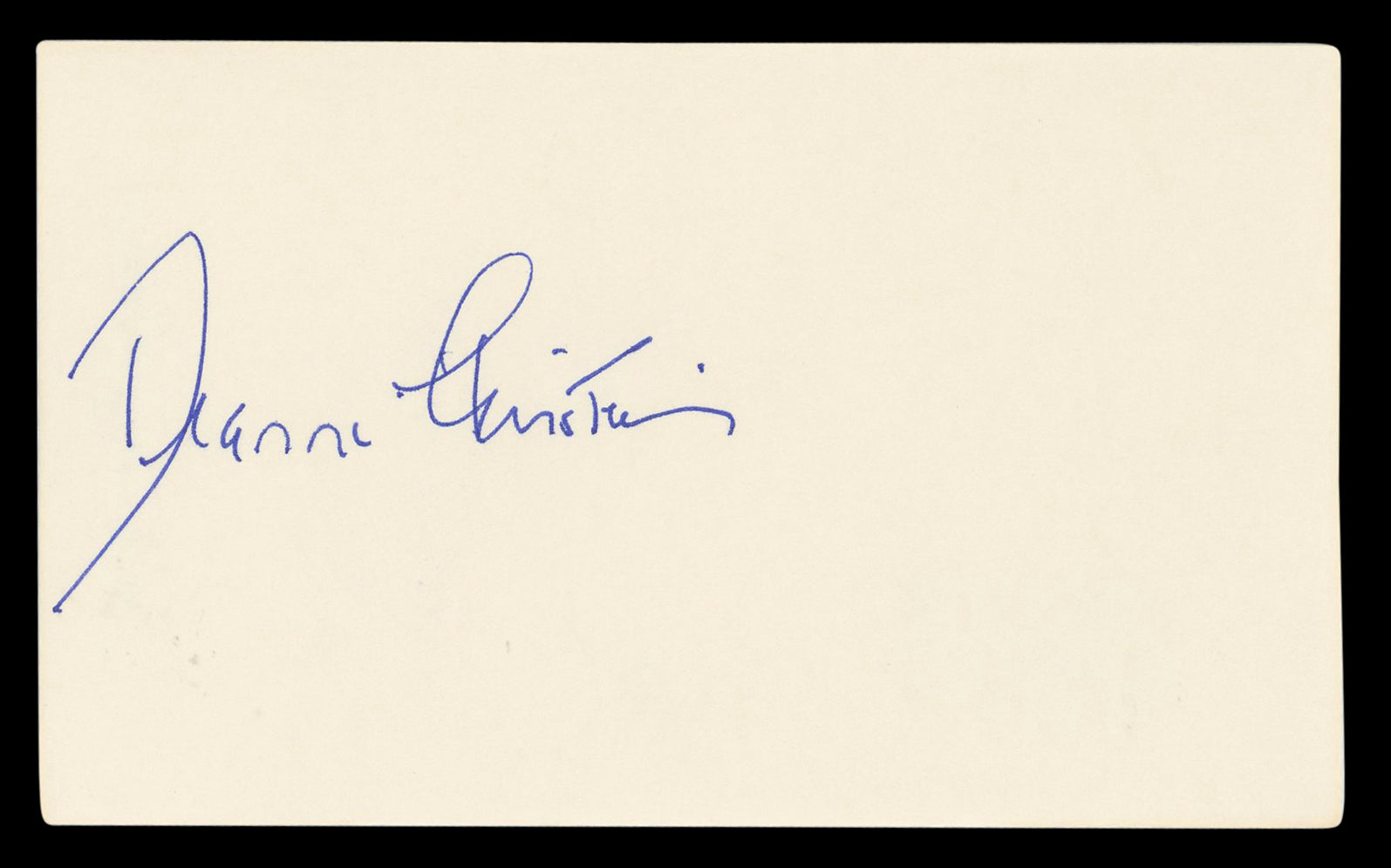 Dianne Feinstein Authentic Signed 3x5 Index Card Autographed BAS #BL98521