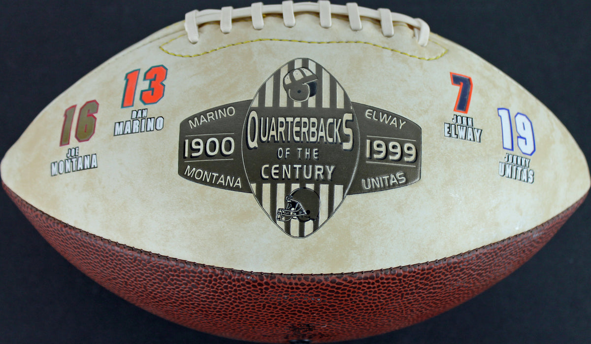 Colts Johnny Unitas Signed QBs Of The Century Football PSA/DNA #AB04527