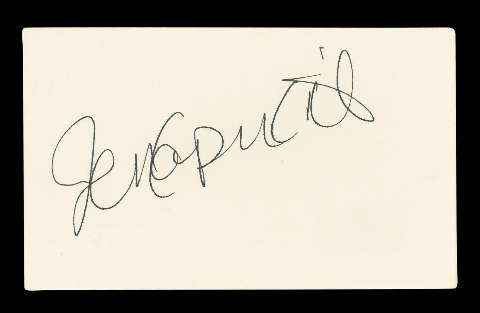 Jennifer Capriati Authentic Signed 3x5 Index Card Autographed BAS #AD70139