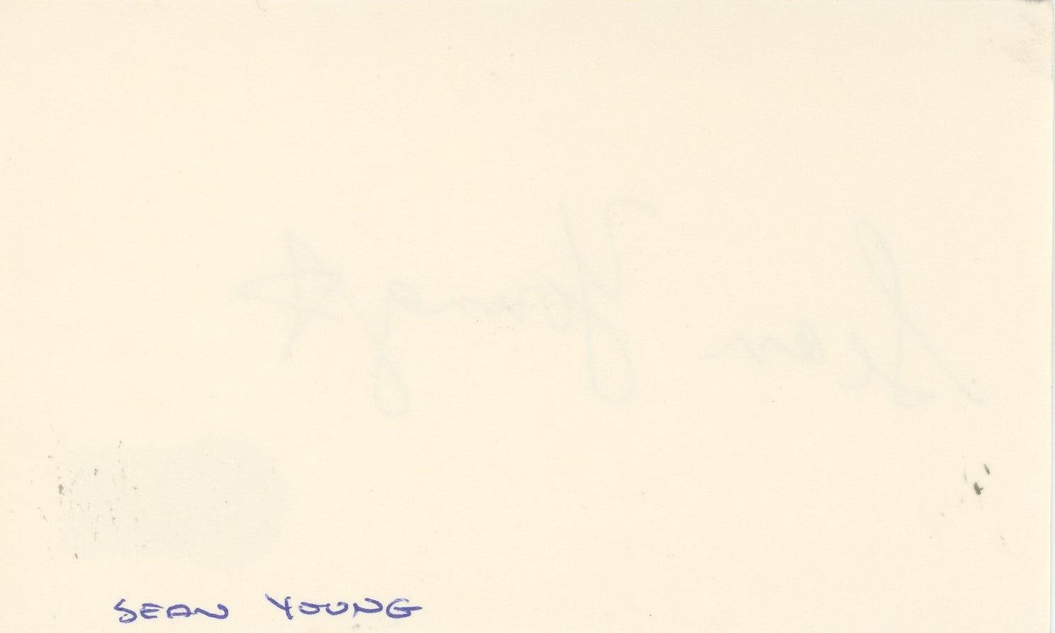 Sean Young Blade Runner Authentic Signed 3x5 Index Card BAS #BQ45367
