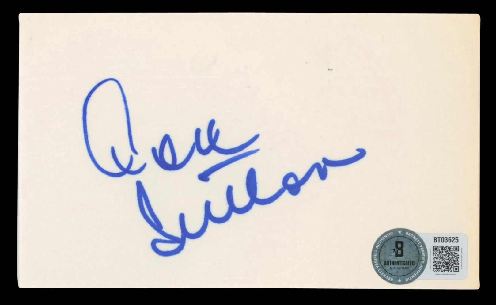 Dodgers Don Sutton Authentic Signed 3x5 Index Card Autographed BAS #BT03625